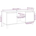 Miniatyrbilde 8 av 11: vidaXL TV-benk med ben i heltre røkt eik 103,5x35x50 cm