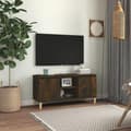 Miniatyrbilde 11 av 11: vidaXL TV-benk med ben i heltre røkt eik 103,5x35x50 cm