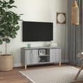 Miniatyrbild 11 av 11: vidaXL TV-bänk med massiva träben grå sonoma 103,5x35x50 cm