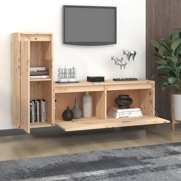vidaXL TV-benker 2 stk heltre furu
