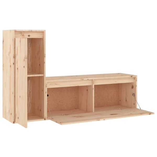 vidaXL TV-benker 2 stk heltre furu