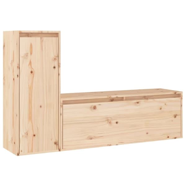 vidaXL TV-benker 2 stk heltre furu