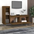 Miniatyrbild 3 av 11: vidaXL Tv-bänk 2 st honungsbrun massiv furu