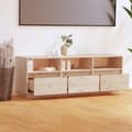 Miniatyrbilde 3 av 11: vidaXL TV-benk 140x37x50 cm heltre furu