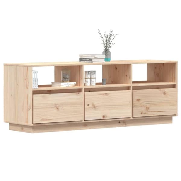 vidaXL TV-benk 140x37x50 cm heltre furu