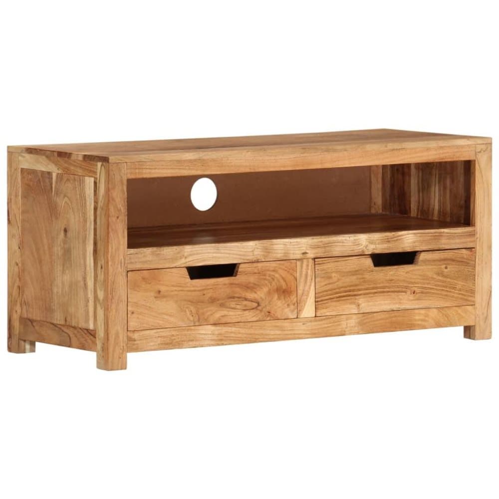 vidaXL Tv-bänk 88x35x40 cm massivt akaciaträ