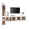 Miniatyrbilde 4 av 11: vidaXL TV-benker 4 stk hvit heltre furu