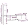 Miniatyrbilde 11 av 11: vidaXL TV-benker 4 stk hvit heltre furu