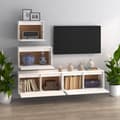 Miniatyrbilde 3 av 11: vidaXL TV-benker 4 stk hvit heltre furu