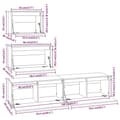 Miniatyrbilde 11 av 11: vidaXL TV-benker 4 stk hvit heltre furu