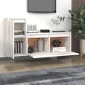 Miniatyrbild 3 av 11: vidaXL Tv-bänk 2 st vit massiv furu