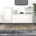 Miniatyrbild 1 av 11: vidaXL Tv-bänk 2 st vit massiv furu