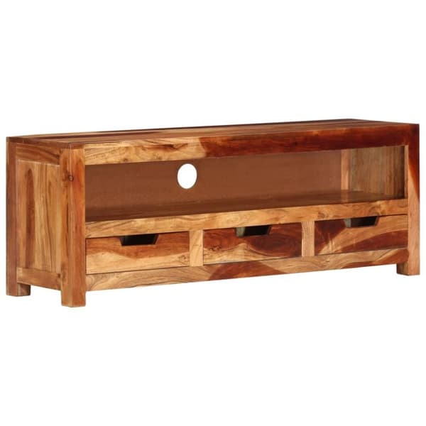 vidaXL Tv-bänk 110x30x40 cm massiv akacia
