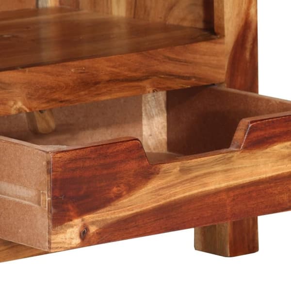 vidaXL Tv-bänk 110x30x40 cm massiv akacia