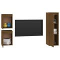 Miniatyrbilde 4 av 11: vidaXL TV-benker 3 stk honningbrun heltre furu
