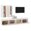 Miniatyrbilde 4 av 11: vidaXL TV-benker 4 stk hvit heltre furu