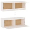 Miniatyrbilde 8 av 11: vidaXL 3-delt TV-skap sett Hvit massivtre furu