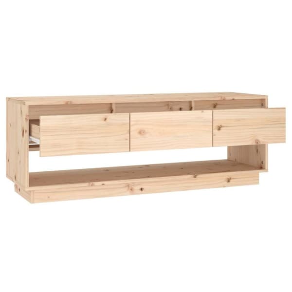 vidaXL tv-bord 110,5x34x40 cm massivt fyrretræ