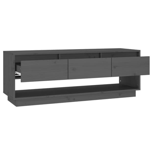 vidaXL Tv-bänk grå 74x34x40 cm massiv furu