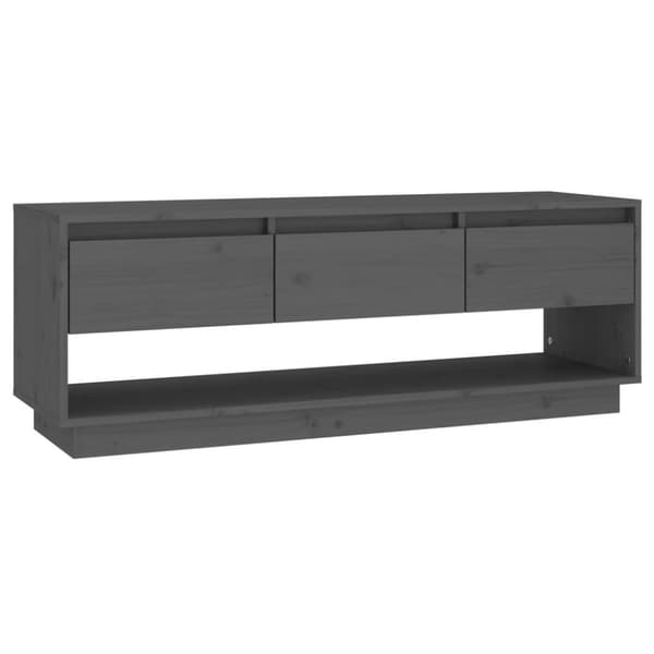 vidaXL Tv-bänk grå 74x34x40 cm massiv furu