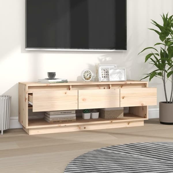 vidaXL TV-benk 110,5x34x40 cm heltre furu