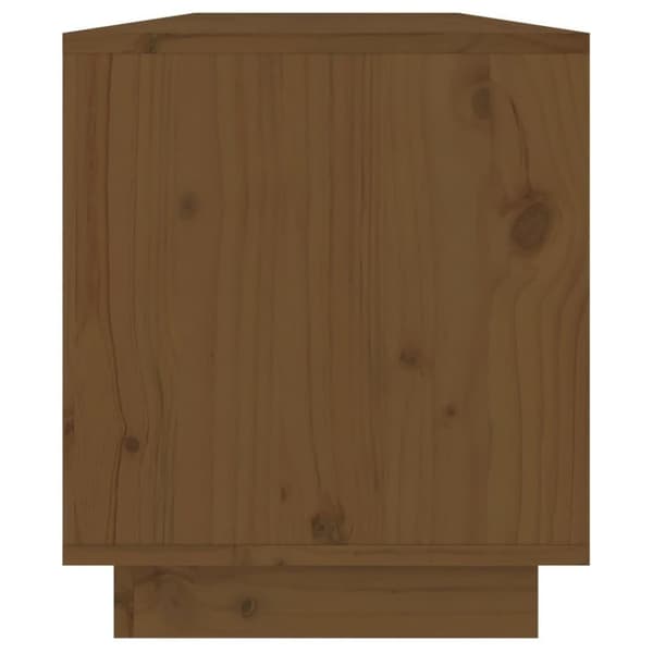 vidaXL Tv-bänk honungsbrun 110,5x34x40 cm massiv furu