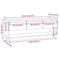 Miniatyrbild 9 av 11: vidaXL Tv-bänk honungsbrun 110,5x34x40 cm massiv furu