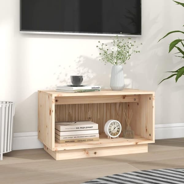 vidaXL tv-bord 60x35x35 cm massivt fyrretræ