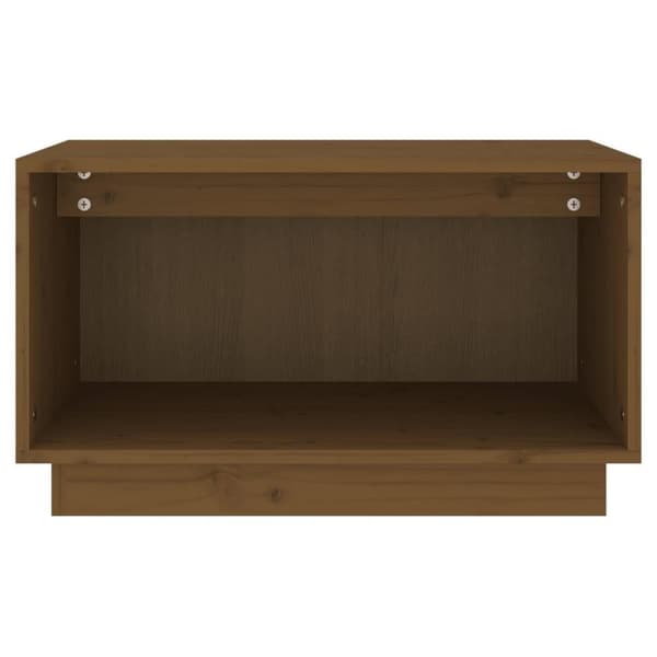 vidaXL tv-bord 60x35x35 cm massivt fyrretræ gyldenbrun