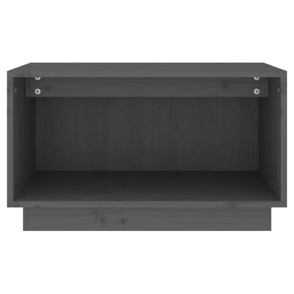 vidaXL TV-benk grå 60x35x35 cm heltre furu
