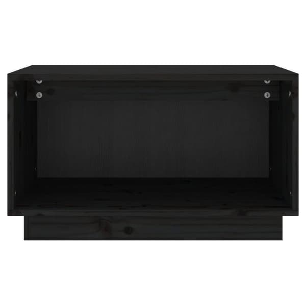 vidaXL tv-bord 60x35x35 cm massivt fyrretræ sort