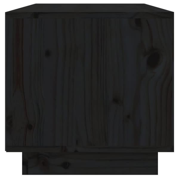 vidaXL tv-bord 60x35x35 cm massivt fyrretræ sort