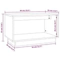 Miniatyrbillede 8 af 10: vidaXL tv-bord 60x35x35 cm massivt fyrretræ sort