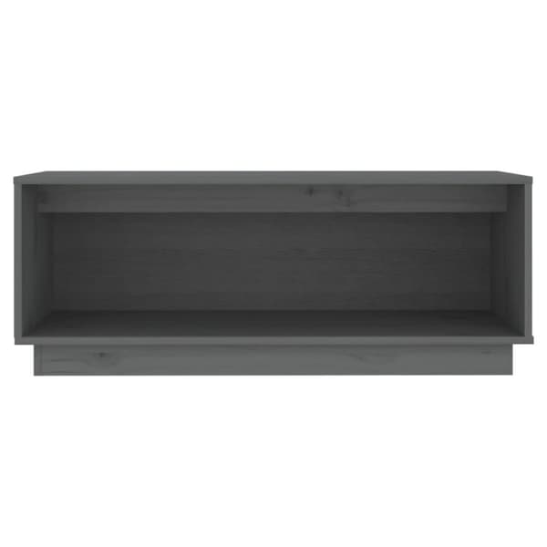 vidaXL TV-benk grå 90x35x35 cm heltre furu
