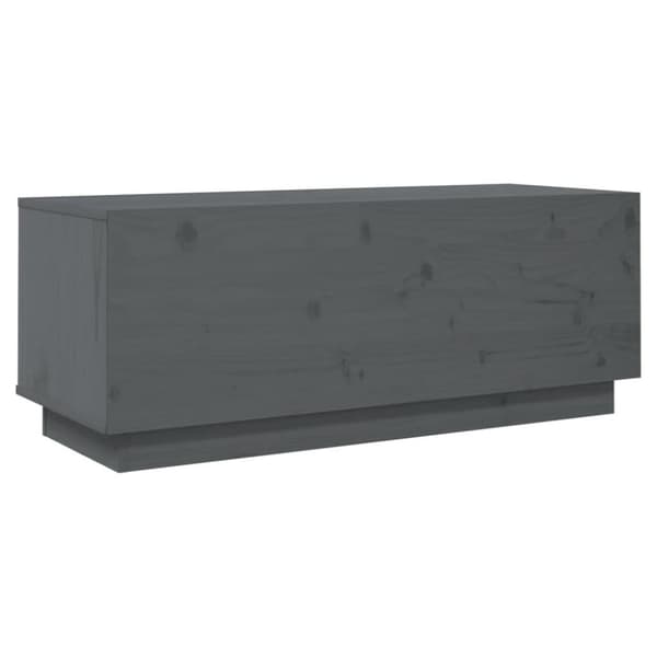 vidaXL TV-benk grå 90x35x35 cm heltre furu