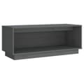 Miniatyrbilde 2 av 11: vidaXL TV-benk grå 90x35x35 cm heltre furu