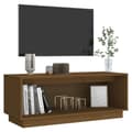 Miniatyrbild 3 av 11: vidaXL Tv-bänk honungsbrun 90x35x35 cm massiv furu