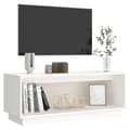 Miniatyrbilde 3 av 11: vidaXL TV-benk hvit 90x35x35 cm heltre furu