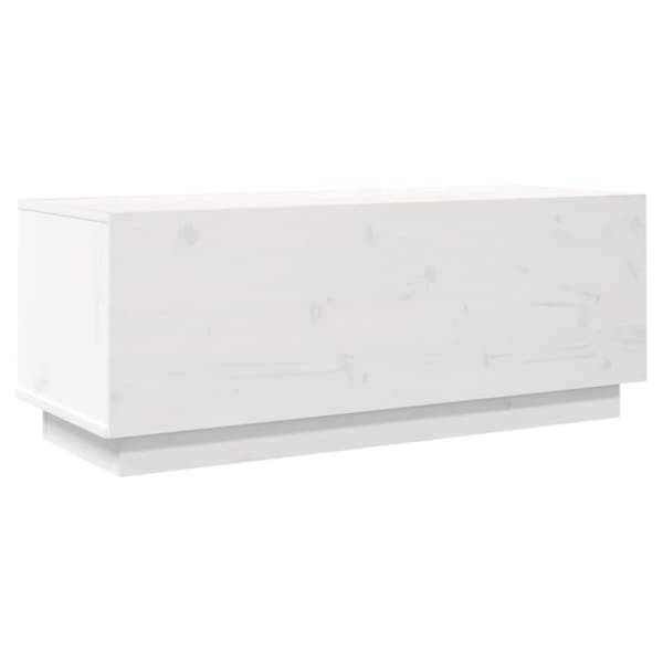vidaXL TV-benk hvit 90x35x35 cm heltre furu