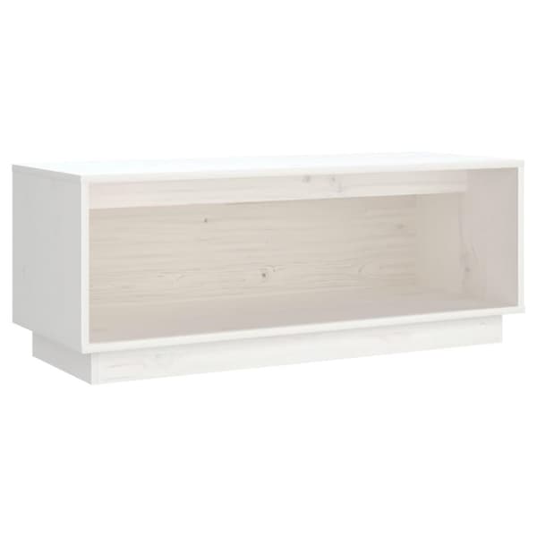 vidaXL TV-benk hvit 90x35x35 cm heltre furu