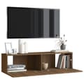 Miniatyrbillede 4 af 10: vidaXL væghængt tv-bord 120x30x30 cm konstrueret træ brunt egetræ