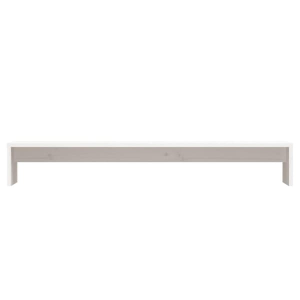vidaXL skærmholder 100x27x15 cm massivt fyrretræ hvid