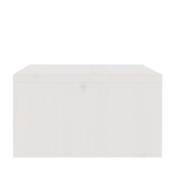 vidaXL skærmholder 100x27x15 cm massivt fyrretræ hvid