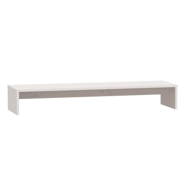 vidaXL skærmholder 100x27x15 cm massivt fyrretræ hvid