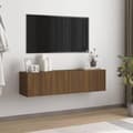 Miniatyrbilde 9 av 10: vidaXL TV-benk brun eik 120x30x30 cm konstruert tre