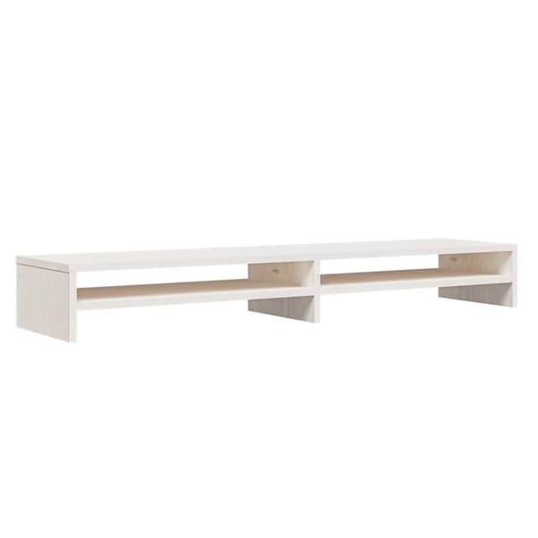 vidaXL Skärmställ vit 100x24x13 cm massiv furu