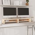 Miniatyrbilde 9 av 10: vidaXL Monitorstativ 100x24x13 cm heltre furu