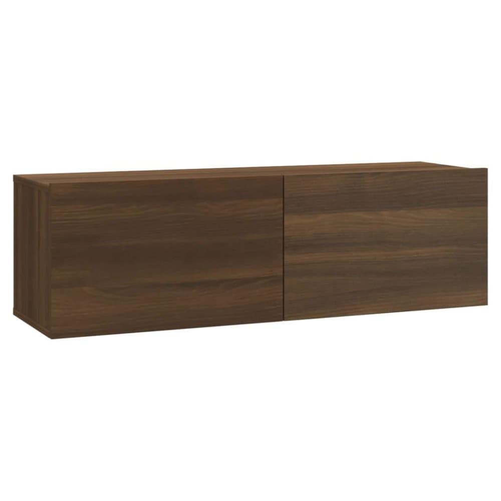 vidaXL Tv-bänk för vägg brun ek 100x30x30 cm konstruerat trä