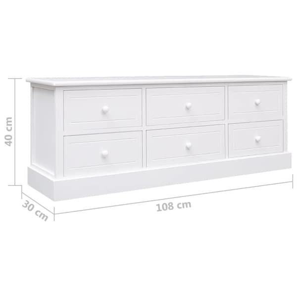 vidaXL Tv-bänk 108x30x40 cm massivt kejsarträ