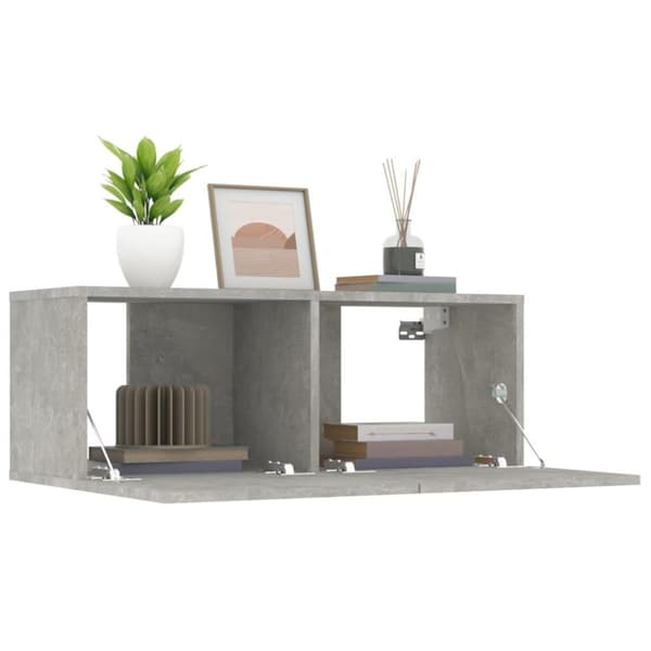 vidaXL TV-skåp 2 st betonggrå 80x30x30 cm konstruerat trä